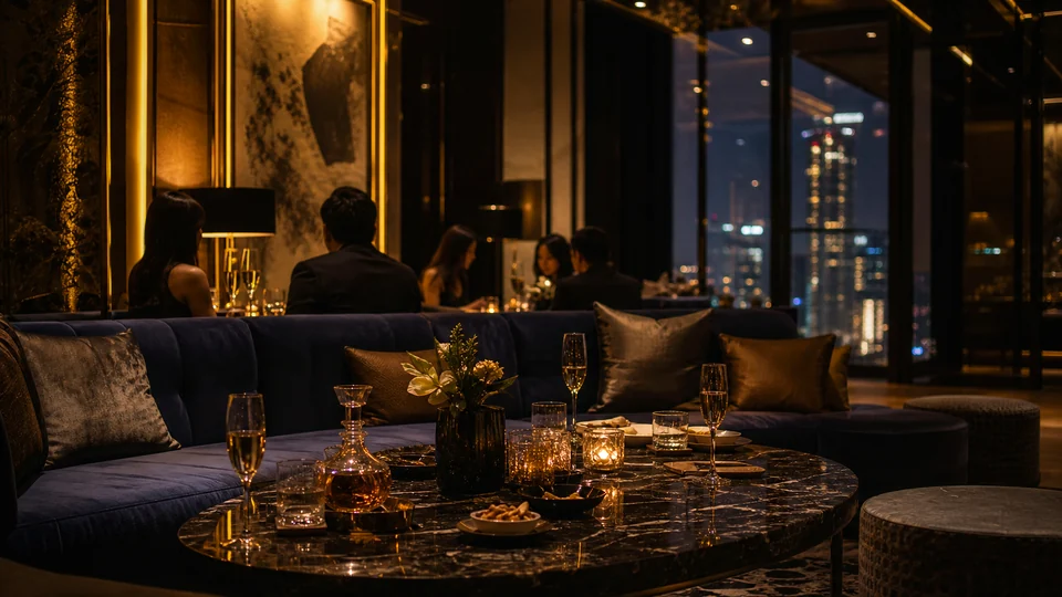 台中酒店包廂 lounge 與夜間聚會場景圖